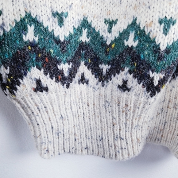 Peter England Vintage Wool Blend Shaker Stitch Sweater - Picture 5 of 7